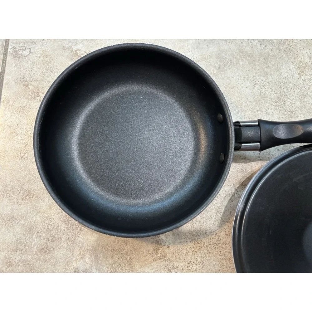 IMUSA 8in Nonstick Fry Pan Skillet Brown Bronze with Orange Metal Lid